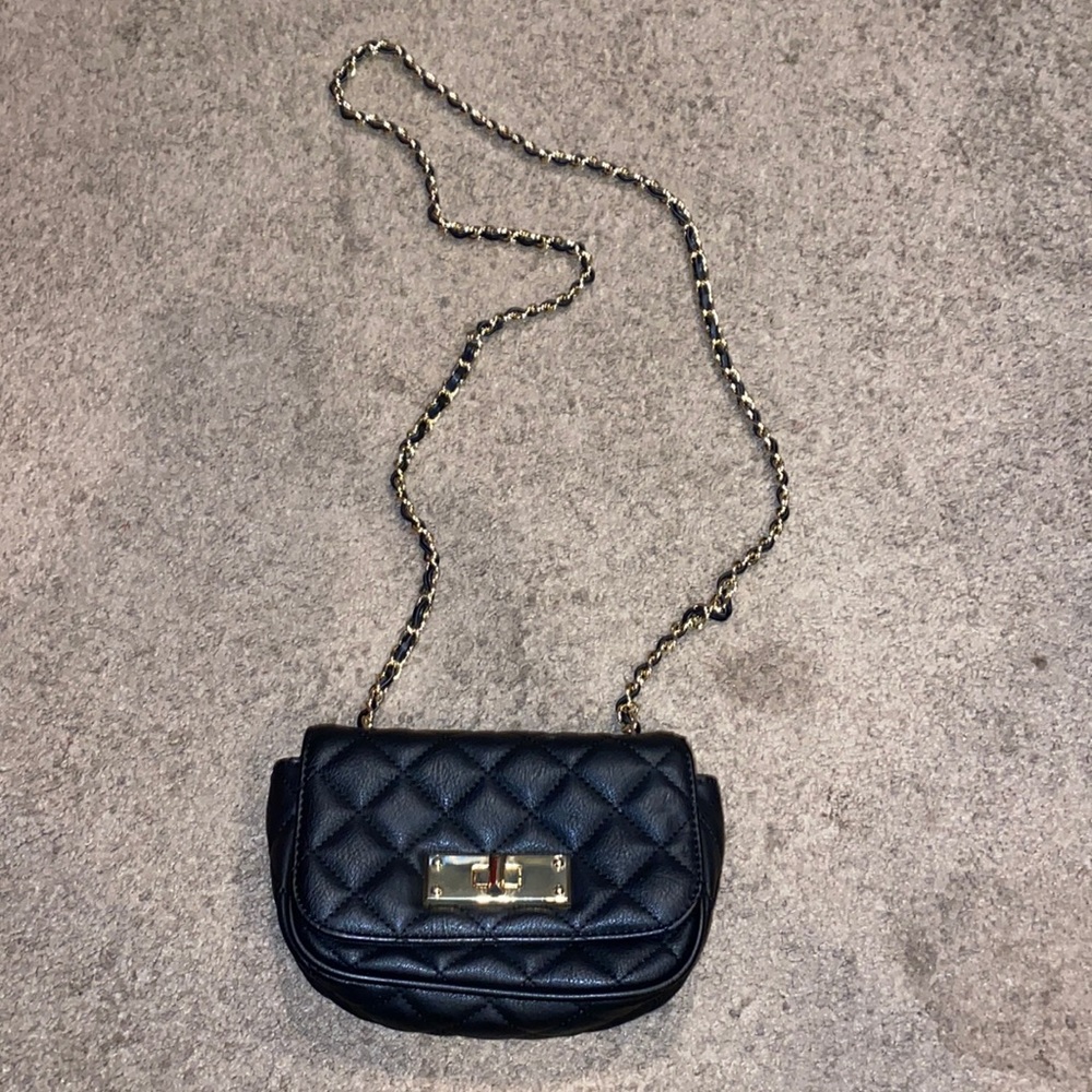 Black and Gold Crossbody Bag